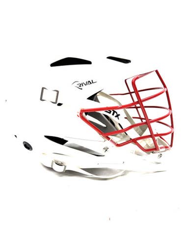 Used Schutt RIVAL Lacrosse Helmet White L/XL 11860-S000304161