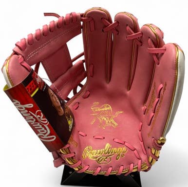 Used Rawlings PROR316SB-2P RH Throw Fastpitch Gloves Pink 12" 11490-S000268748