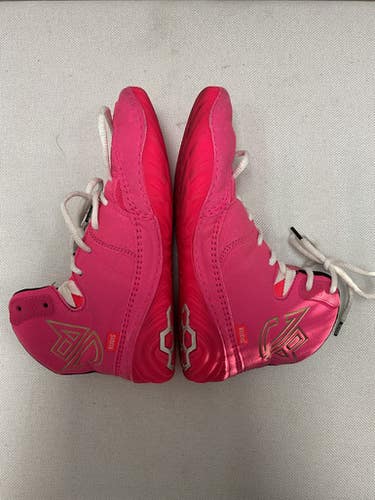 Used Rudis JB1 Wrestling Shoes Pink Senior 6.5 11490-S000268737