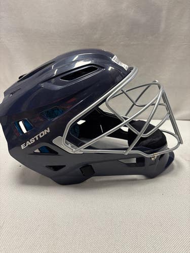Used Easton CATCHER HELMET WITH MASK Catchers Helmet w/Mask Navy Blue LG 11490-S000268711
