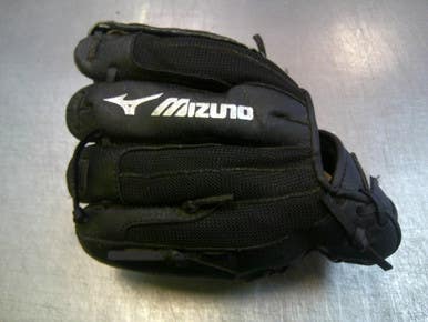 Used Mizuno POWER CLOSE BB/SB Glove RH Throw Black 10" 11339-S000198469