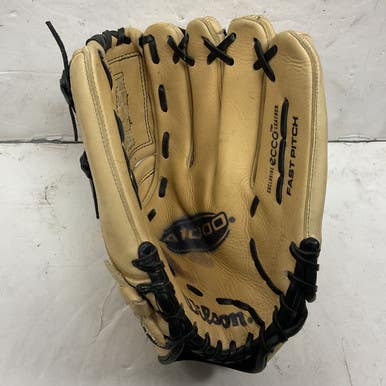 Used Wilson A1000 FP125 RH Throw Fastpitch Gloves Tan 12 1/2" 11855-S000198843