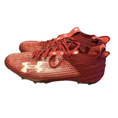 Used Under Armour 3026330-602 Adult FB Cleats Maroon Senior 12 11730-S000069411