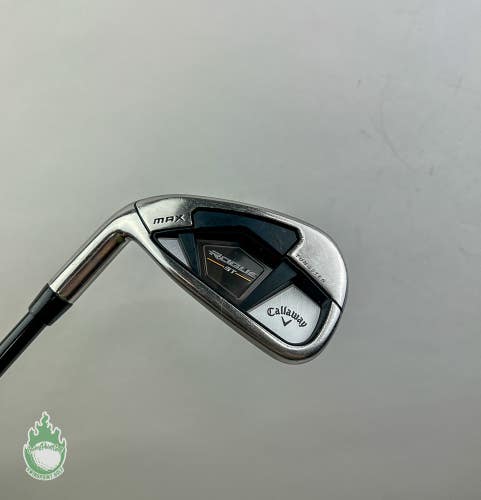 Used Left Handed Callaway Rogue ST Max 6 Iron 75g Stiff Graphite Golf Club