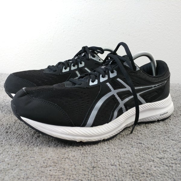 Asics Gel Contend 8 Mens Size 9 EXTRA WIDE Running Shoes Black White Low Top