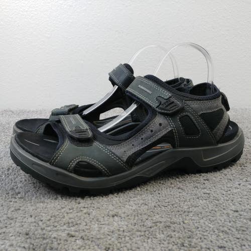 Ecco Yucatan Sandals Mens Size 45 EU Shoes Gray Black Offroad Hiking Slingback