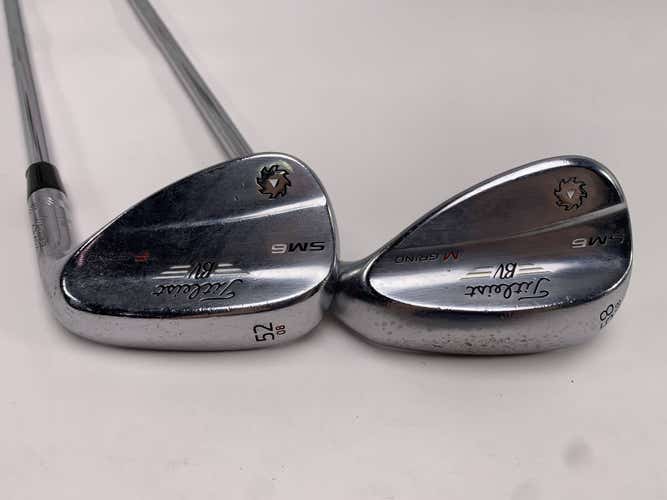 Titleist Vokey SM6 Tour Chrome Wedge Set 52* 8 | 58* 8 Wedge Steel Mens RH