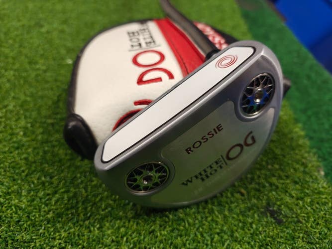 Odyssey White Hot Og Stroke Lab Rossie 34 In Putter w Headcover New