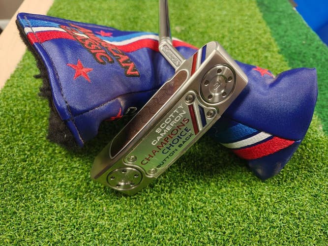 Scotty Cameron Champions Choice Button Back Newport 1.5 + 35 In Putter w HC New