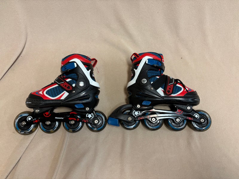 Mummygol adjustable Inline Skates Regular Width Size 4-6 )Used)