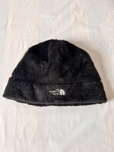 The North Face Osito High Pile Fleece Beanie hat black fuzzy Soft one size