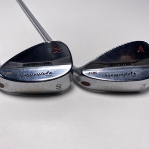 TaylorMade Milled Grind Satin Chrome Wedge Set 56* 12 | 60* 11 Stiff RH +1/2''