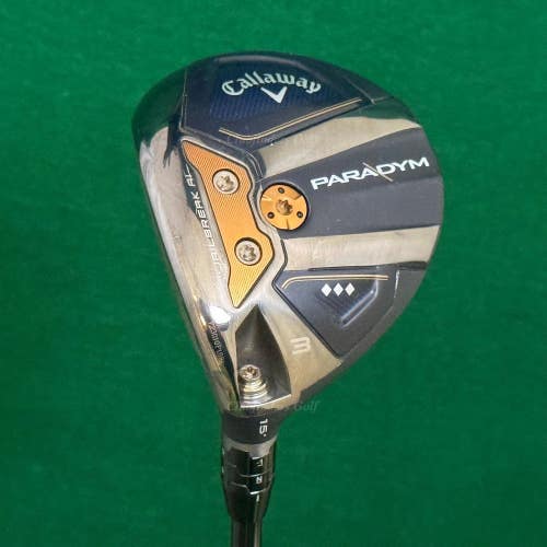 LH Callaway Paradym Triple Diamond 15 Fairway Wood 3 Kai'li 70X Extra Stiff