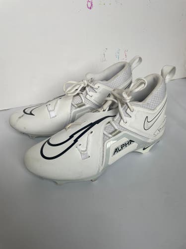White Men's Size M 14.0 (W 15.0) Adult Nike FastFlex High Top Molded Cleats (Used)