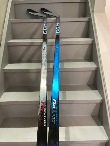 2 Pack New Intermediate CCM JetSpeed FT8 Pro Left Hand Hockey Stick P28 65 Flex Pro Stock (New)