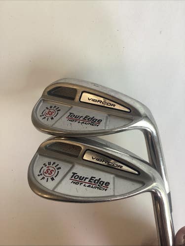 Tour Edge Hot Launch SS Super Spin Wedge Set 56* And 60* Senior A Flex Graphite