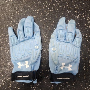 Used Under Armour YOUTH BATTING GLOVES BB/SB Batting Gloves Carolina Blue LG 11849-S000035878