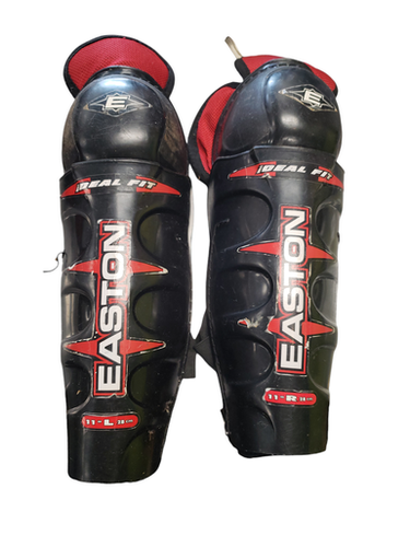 Used Easton YOUTH IDEAL FIT SHIN GUARDS Youth Shin Guards Black 11" 11849-S000020110