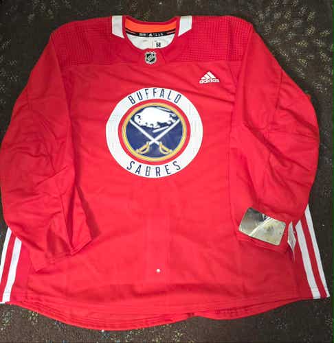 NWT Buffalo Sabres adidas Team Issued MIC Practice Jersey Sz 58