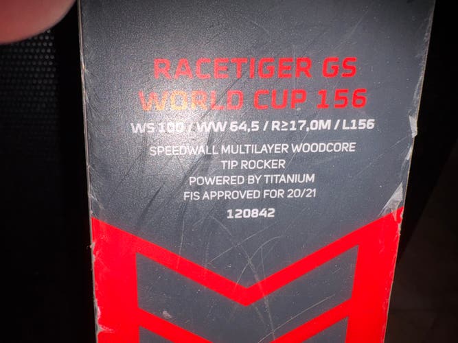 Volkl Racetiger GS 156 cm Racing Skis With Bindings Max Din 10 (Used)