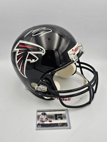 Vintage Michael Vick Autographed Replica Atlanta Falcons Full Size Helmet + Card