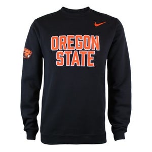 NWT men's XL nike Oregon State Beavers/OSU Club logo mascot Fleece crew BSBL