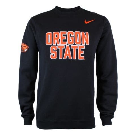 NWT men's XL nike Oregon State Beavers/OSU Club logo mascot Fleece crew BSBL