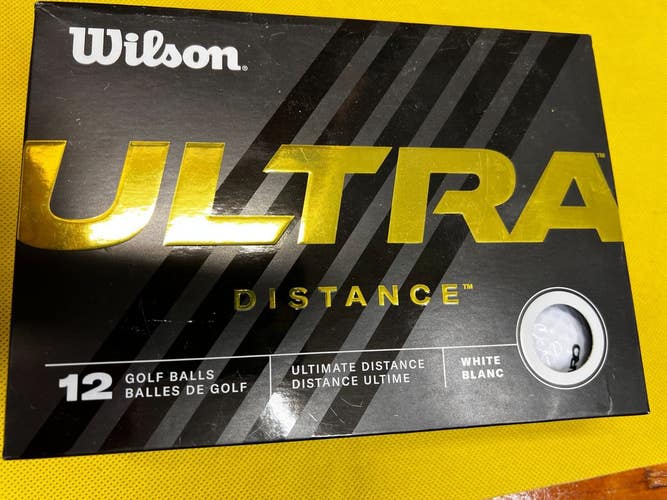 12 New Wilson Ultra Distance Golf Balls in Box
