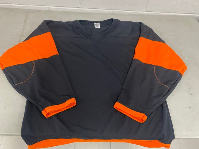 Black/Orange XL Men's Athletic Knit Jersey