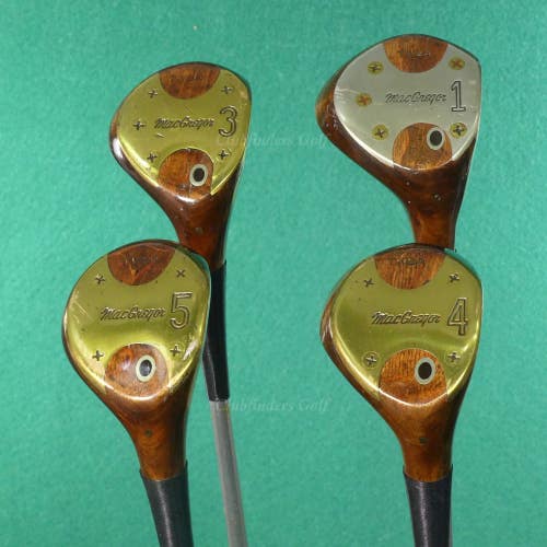 VINTAGE MacGregor MT Tourney TW2A 1, 3, 4 & 5 Woods Factory Regular SET OF 4