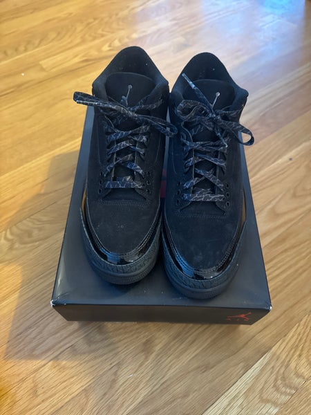 Black Men's Size M 8.5 (W 9.5) Adult Air Jordan 3 Retro Shoes (Used)