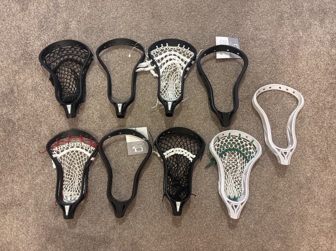 Lot of 9 Epoch Lacrosse Heads Brand New Some Strung.