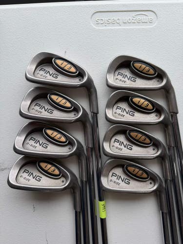 Ping i3 Oversize O-Size Iron Set 3-PW Black Dot Cushin JZ Stiff Flex +1/2 NICE