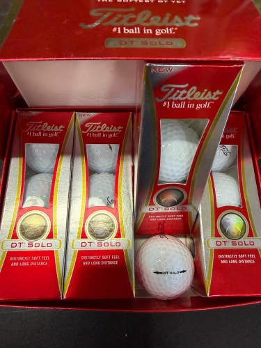 12 New Titleist DT Solo Golf Balls