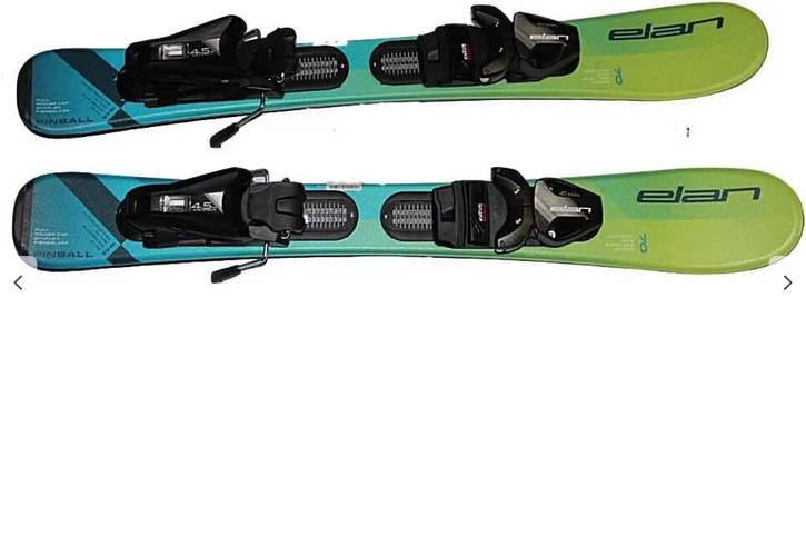 NEW Elan 70cm Pinball Kids skis with EL 4.5 GW size adjustable Bindings set