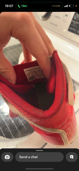 Red Men's Size M 10.0 (W 11.0) Under Armour Bryce harper High Top Molded Cleats (Used)