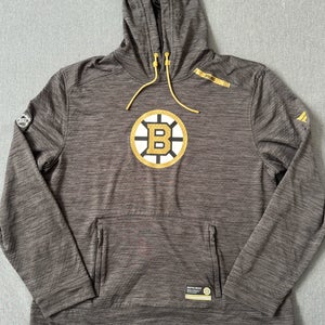 Boston Bruins Fanatics Authentic Pro Tech Pullover Hoodie - Heather Charcoal