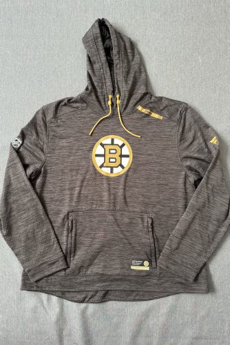 Boston Bruins Fanatics Authentic Pro Tech Pullover Hoodie - Heather Charcoal