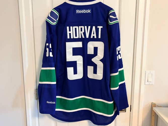 Authentic Reebok Vancouver Canucks Bo Horvat Blue Orca Jersey Size XXL 2XL