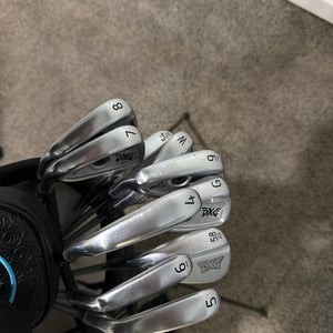 PXG 0317 CB Left Hand Iron Set Stiff Flex (10 Clubs) #4 - #9, PW, GW, SW, LW Steel Shaft (Used)