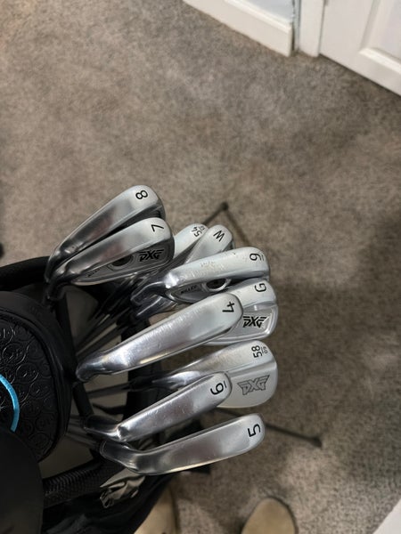 PXG 0317 CB Left Hand Iron Set Stiff Flex (10 Clubs) #4 - #9, PW, GW, SW, LW Steel Shaft (Used)