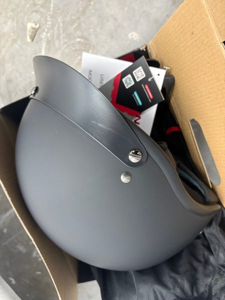 Black Men's (New) (X-Large) VCAN Cruiser Solid Flat Black Half Face Motorcycle Helmet