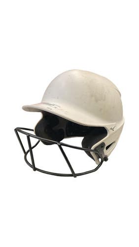 Used Mizuno Batting Helmet w/Mask White LG 11859-S000028268