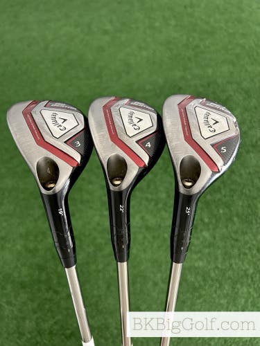 LH Callaway Big Bertha 3 Hybrid Set (3, 4, & 5 Hybrids)