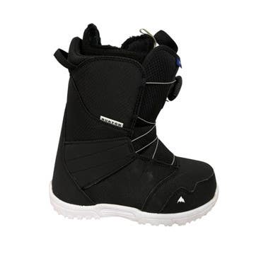 Used Burton SMALLS BOA Boys Snowboard Boots Black Junior 05 11406-S000108898