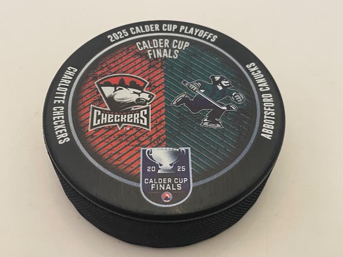 AHL 2025 Calder Cup Playoffs Finals Abbotsford Canucks Charlotte Checkers Puck