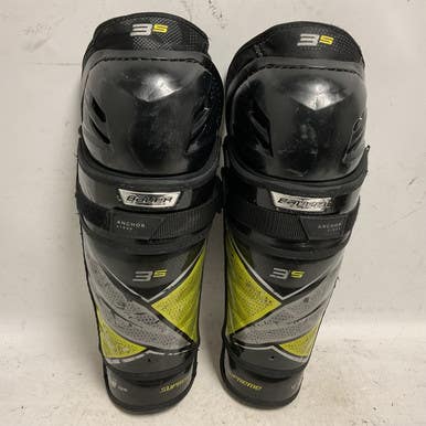Used Bauer SUPREME 3S Intermediate Shin Guards Black And Yellow 13" 11855-S000198877