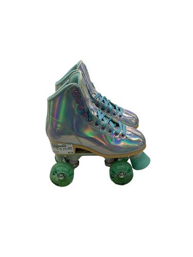 Used CANDI GRL TEAL QUAD SKATES Senior Roller Quad Skates Silver Senior 5 11347-S000263338