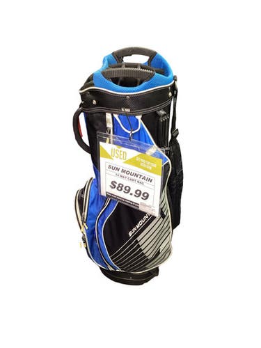 Used Sun Mountain 14 WAY CART BAG Mens Cart Bag Royal Blue 11347-S000263326