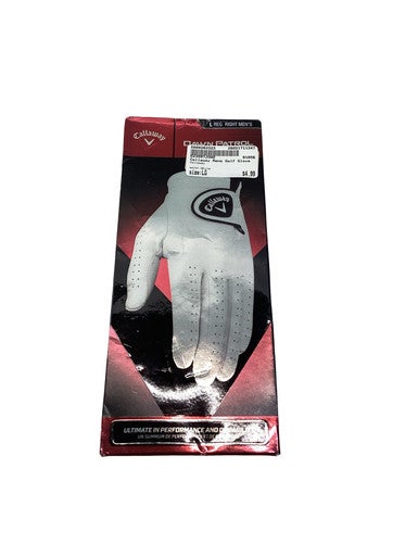 Used Callaway Mens Golf Glove White LG 11347-S000263323
